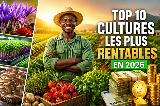 Top 10 cultures les plus rentables en 2026