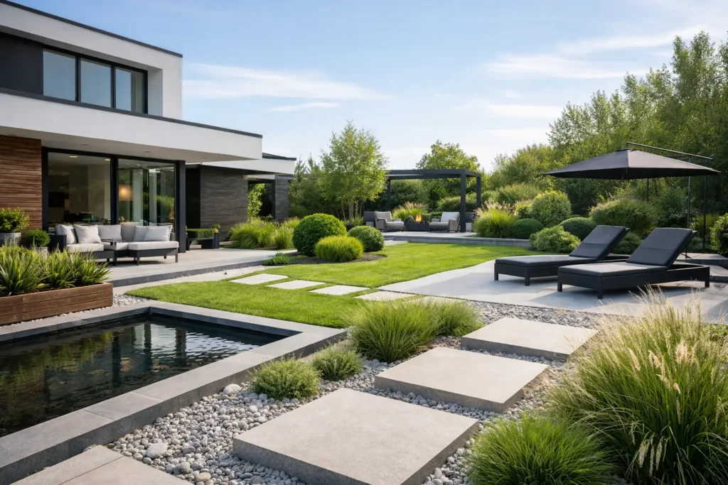 Aménagement jardin maison moderne efficace