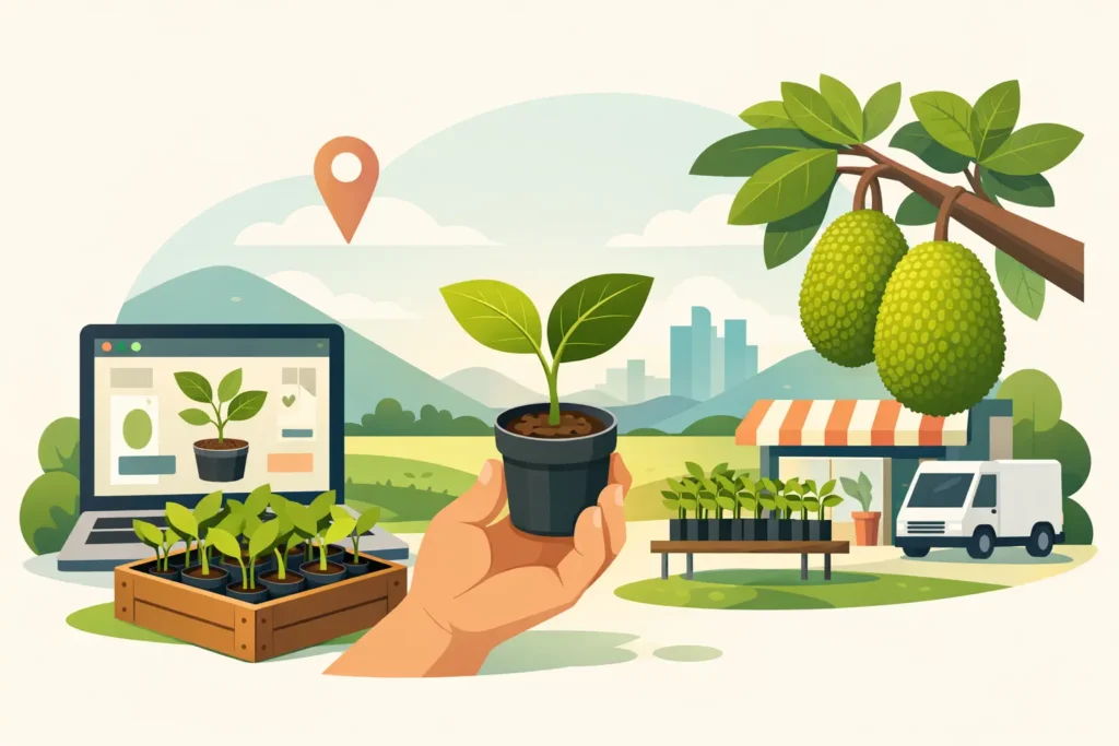 Où acheter des plants de jacquier ?