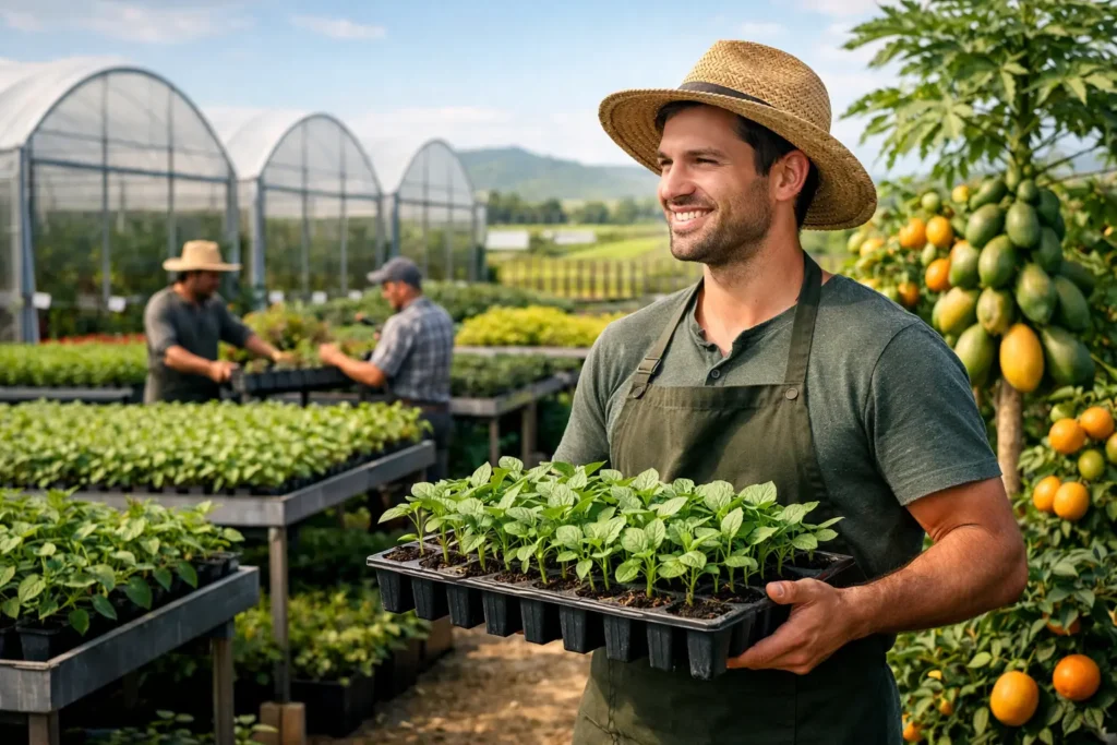Pépinière agricole moderne: modèle rentable