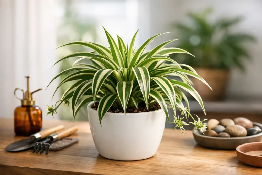 Plante araignée (chlorophytum) : entretien facile