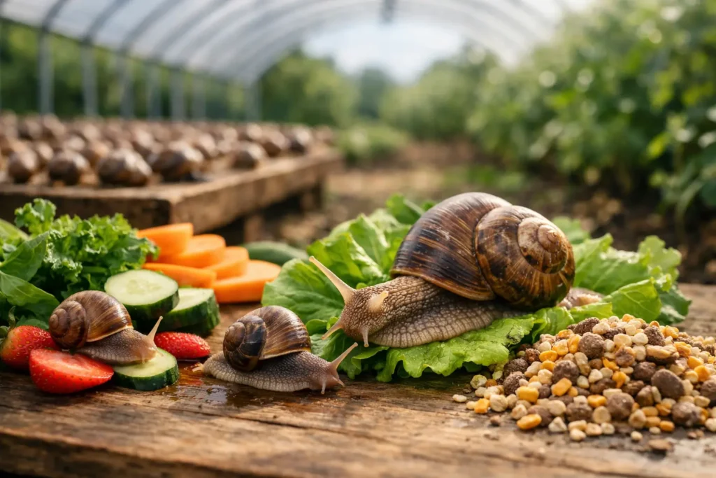 Alimentation des escargots : aliments de croissance
