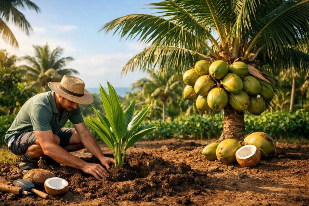Comment planter un cocotier nain et produire tôt