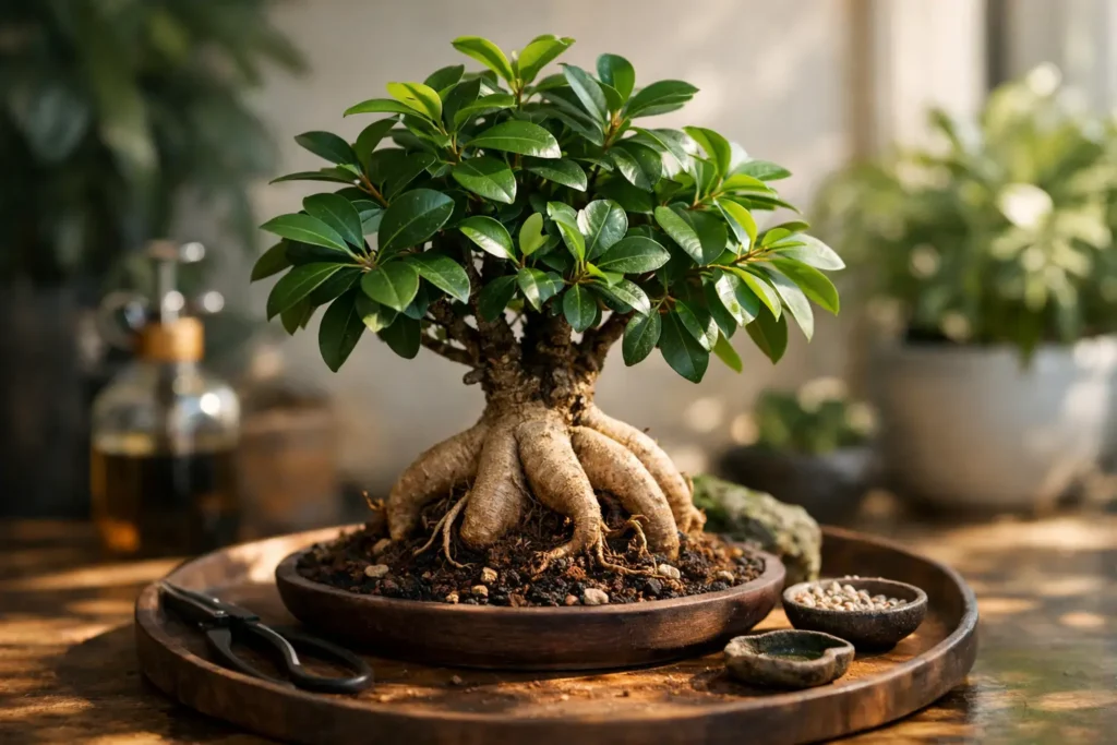 Ficus ginseng : entretien d’un bonsaï en santé