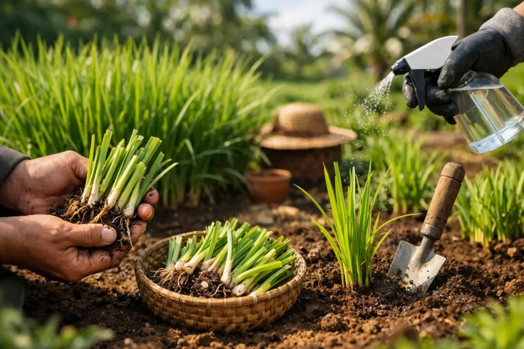 Multiplier le vétiver : éclats, plantation, entretien
