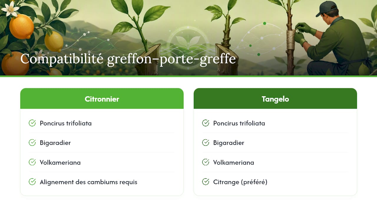 Compatibilités entre greffons et porte-greffes