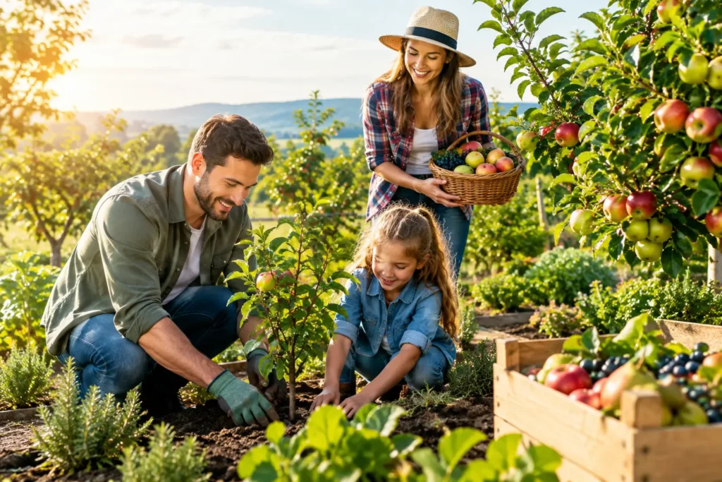 Comment concevoir un verger familial durable